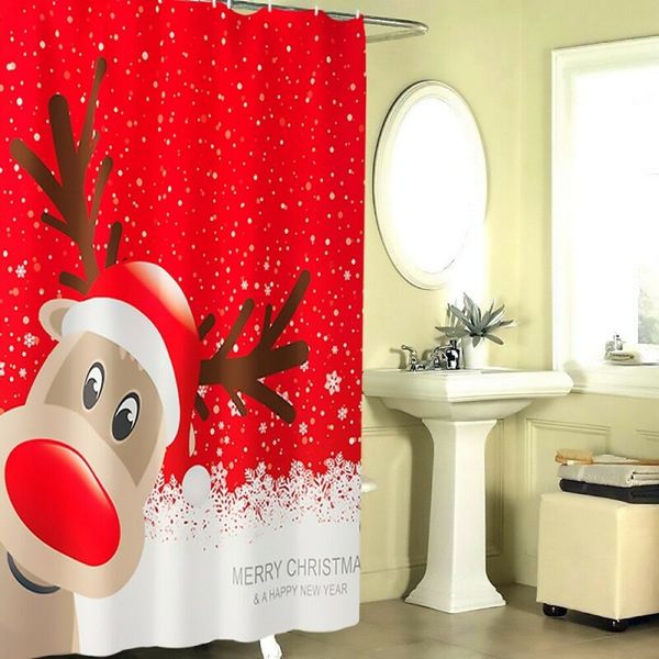 digital printing waterproof shower curtain christmas moose bathroom decoration rings
digital printing waterproof shower curtain christmas moose bathroom decoration rings