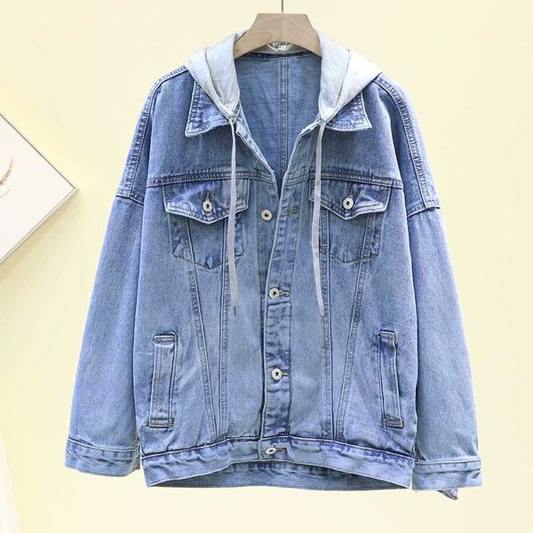 women's jackets spring autumn korean style removable hooded denim women oversized loose jeans jacket coat female vintage short outerwea, Black;brown
women's jackets spring autumn korean style removable hooded denim women oversized loose jeans jacket coat female vintage short outerwea, Black;brown