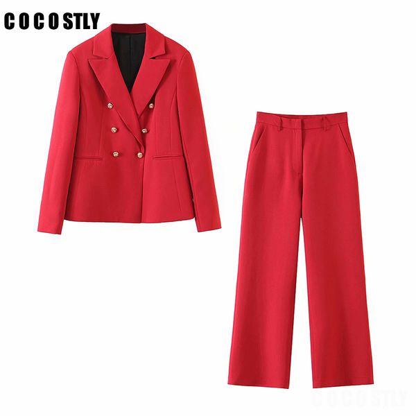 women's two piece pants 2021 autumn blazer set woman jacket+pants peice suit for women double breasted jacket high waist, White
women's two piece pants 2021 autumn blazer set woman jacket+pants peice suit for women double breasted jacket high waist, White