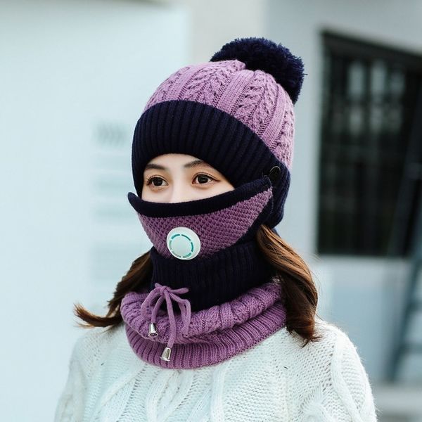 beanie/skull caps winter cycling hat women 3 piece set warm wool beanies skullies hats with mask collar bib female velvet thick anti-smog kn, Blue;gray
beanie/skull caps winter cycling hat women 3 piece set warm wool beanies skullies hats with mask collar bib female velvet thick anti-smog kn, Blue;gray