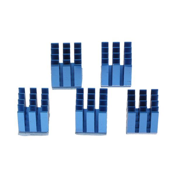 5 pieces set blue adhesive heat sink cooling set for 3d printer parts a4988 motor drive
5 pieces set blue adhesive heat sink cooling set for 3d printer parts a4988 motor drive
