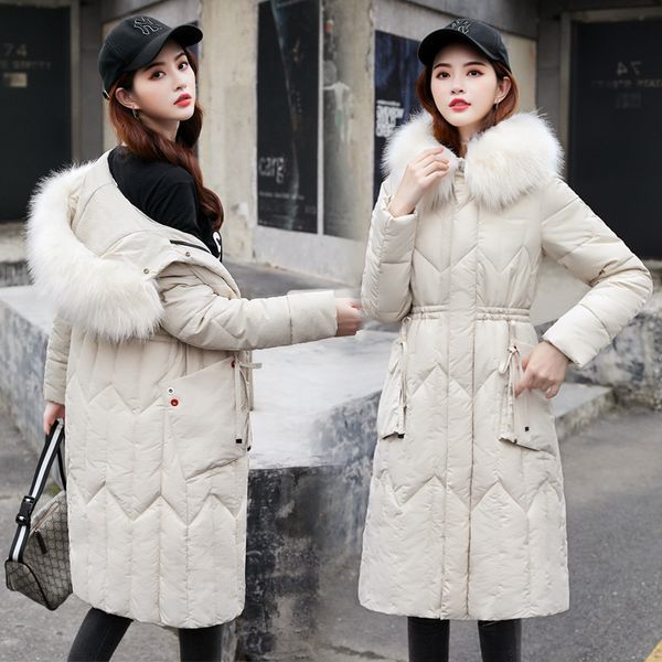 women's down & parkas 2021 winter women coat loose long warm hooded padded cotton outerwear fake fur collar female, Black
women's down & parkas 2021 winter women coat loose long warm hooded padded cotton outerwear fake fur collar female, Black
