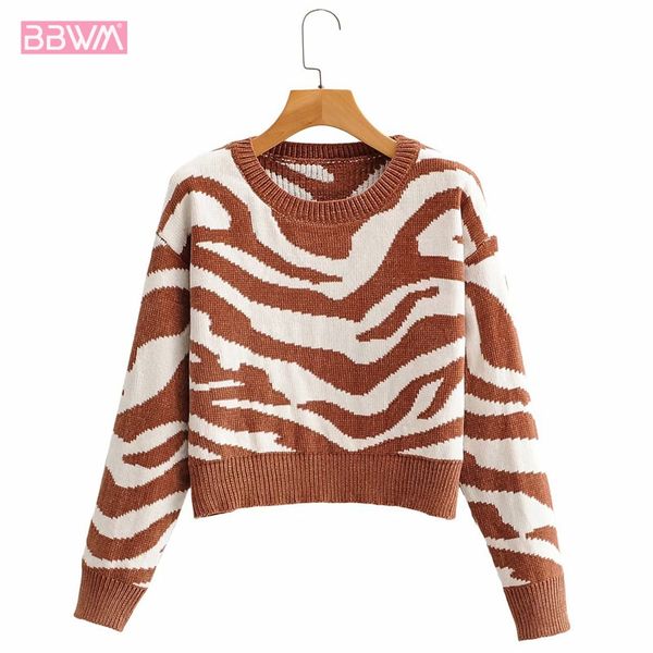 women's sweaters zebra pattern round neck long sleeve pullover chic sweater harajuku leopard print warm lazy knit female, White;black
women's sweaters zebra pattern round neck long sleeve pullover chic sweater harajuku leopard print warm lazy knit female, White;black