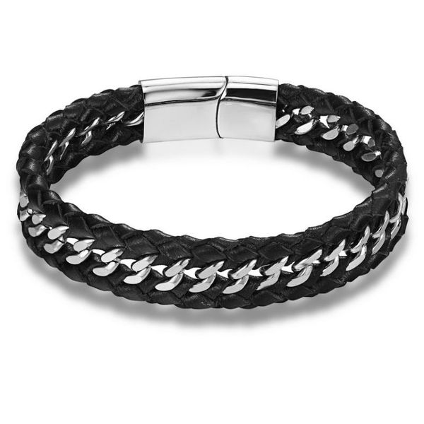 charm bracelets stainless steel genuine leather for women men black braid & bangles jewelry, Golden;silver
charm bracelets stainless steel genuine leather for women men black braid & bangles jewelry, Golden;silver