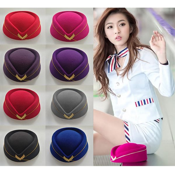 autumn winter airline stewardess cap imitation wool uniform plane stewardess cap cosplay stage perform women ladies, Blue;gray
autumn winter airline stewardess cap imitation wool uniform plane stewardess cap cosplay stage perform women ladies, Blue;gray