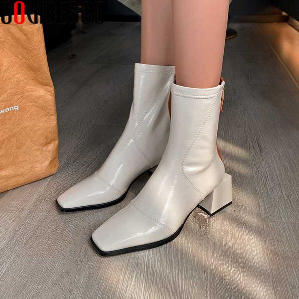 covibesco fashion concise women ankle boots autumn winter square toe thick heels shoes woman zipper genuine leather casual boots, Black
covibesco fashion concise women ankle boots autumn winter square toe thick heels shoes woman zipper genuine leather casual boots, Black