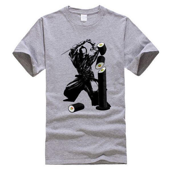 самурай суши тесак tshirt серый 100% хлопок ткань мужчины с коротким рукавом рубашки японские ниндзя печатные 3d футболки мода тройники
самурай суши тесак tshirt серый 100% хлопок ткань мужчины с коротким рукавом рубашки японские ниндзя печатные 3d футболки мода тройники