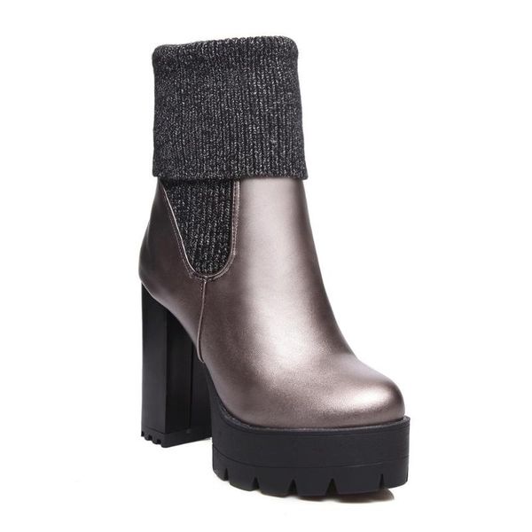 new style wool stitching studded chunky high heels boots new autumn and winter women platform boots, Black
new style wool stitching studded chunky high heels boots new autumn and winter women platform boots, Black