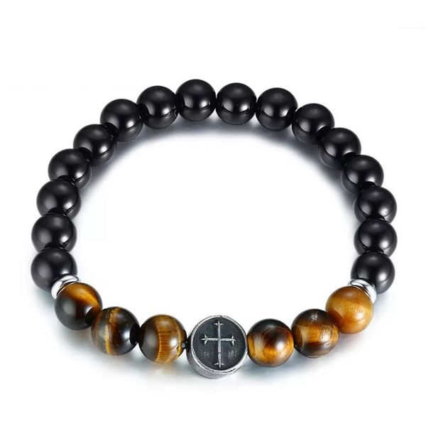 2020 new arrivals inspirational bead bracelets wholesale 316 stainless steel religious cross bead bracelet men cool fashion, Black
2020 new arrivals inspirational bead bracelets wholesale 316 stainless steel religious cross bead bracelet men cool fashion, Black