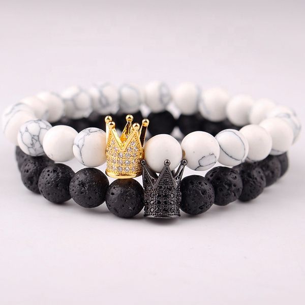 2020 new charm trendy imperial golden&black crown bracelets men natural stone beads bracelet for women men jewelry accessories, Golden;silver
2020 new charm trendy imperial golden&black crown bracelets men natural stone beads bracelet for women men jewelry accessories, Golden;silver