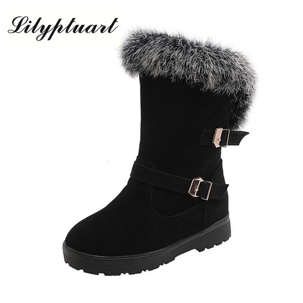 boots 2021 winter thick bottom middle heel real fur increased female belt buckle large size snow woman, Black
boots 2021 winter thick bottom middle heel real fur increased female belt buckle large size snow woman, Black