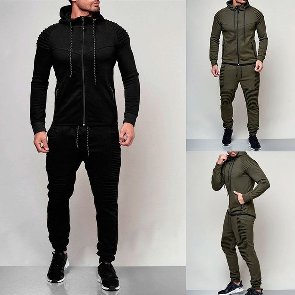 2 pieces autumn running tracksuit men sweatshirt sports set gym clothes men sport suit training suit sport wear, Gray
2 pieces autumn running tracksuit men sweatshirt sports set gym clothes men sport suit training suit sport wear, Gray