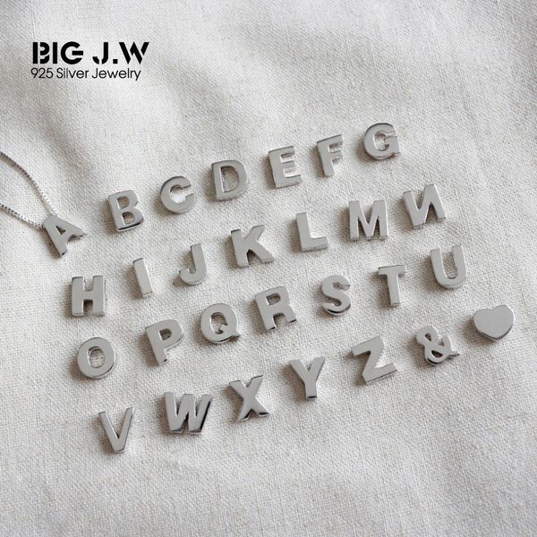 big j.w classic genuine 925 sterling silver pendant for women personalized single a-z letter without chain necklace men jewelry
big j.w classic genuine 925 sterling silver pendant for women personalized single a-z letter without chain necklace men jewelry