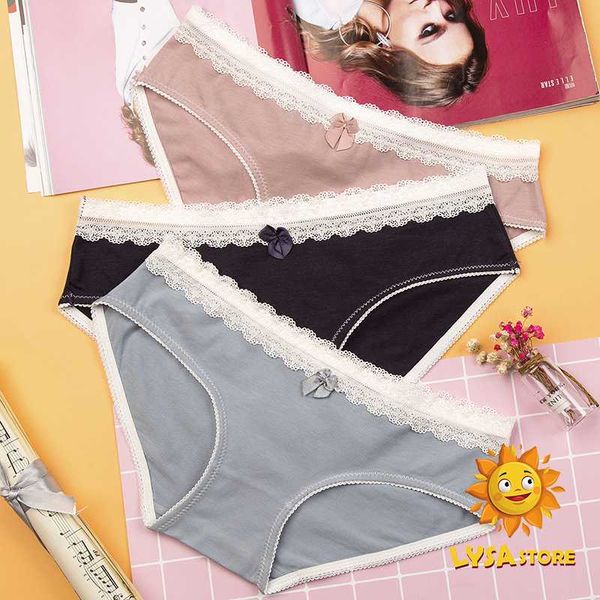 women's panties underwear japanese and korean girl cute fresh sweet lace edge cotton low waist bow briefs, Black;pink
women's panties underwear japanese and korean girl cute fresh sweet lace edge cotton low waist bow briefs, Black;pink