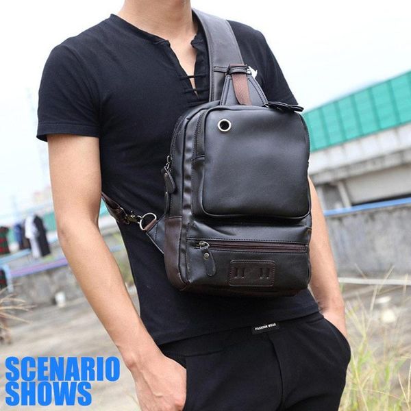 men's tactical sling chest shoulder bag pu leather backpack satchel bag tourism bank card money mobile phone satchel
men's tactical sling chest shoulder bag pu leather backpack satchel bag tourism bank card money mobile phone satchel