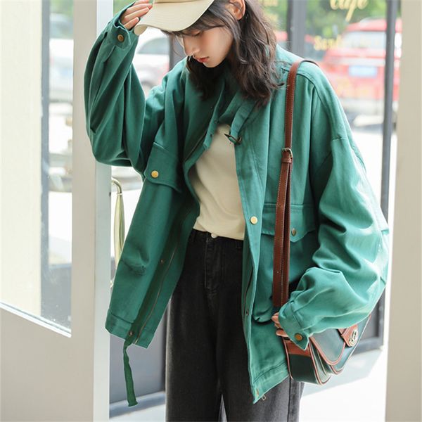women's jackets korean casual denim jacket women pocket zipper long sleeve jeans female loose fashion coat basic 2021, Black;brown
women's jackets korean casual denim jacket women pocket zipper long sleeve jeans female loose fashion coat basic 2021, Black;brown