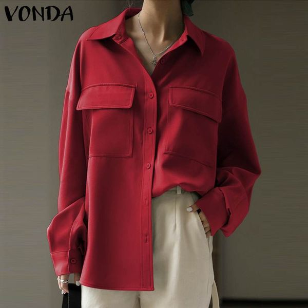 vonda autumn blouses women long sleeve solid color loose pocket button up party blusas femme elegant office shirts 5xl, White
vonda autumn blouses women long sleeve solid color loose pocket button up party blusas femme elegant office shirts 5xl, White