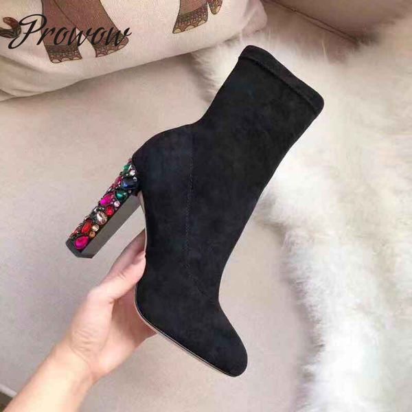 ollymurs black pink pointed toe ankle boots zip side elastci crystal heel high heel boots
ollymurs black pink pointed toe ankle boots zip side elastci crystal heel high heel boots