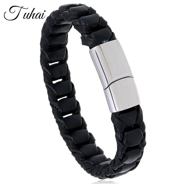 tennis fashion leather bracelets for men women bangle diy handmade weave stainless steel charm black pulseras, Golden;silver
tennis fashion leather bracelets for men women bangle diy handmade weave stainless steel charm black pulseras, Golden;silver