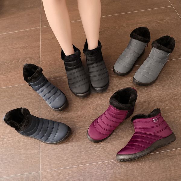 women boots 2020 new style for autumn and winter women's cotton shoes non-slip waterproof mid-tube zipper snow boots large size, Black
women boots 2020 new style for autumn and winter women's cotton shoes non-slip waterproof mid-tube zipper snow boots large size, Black