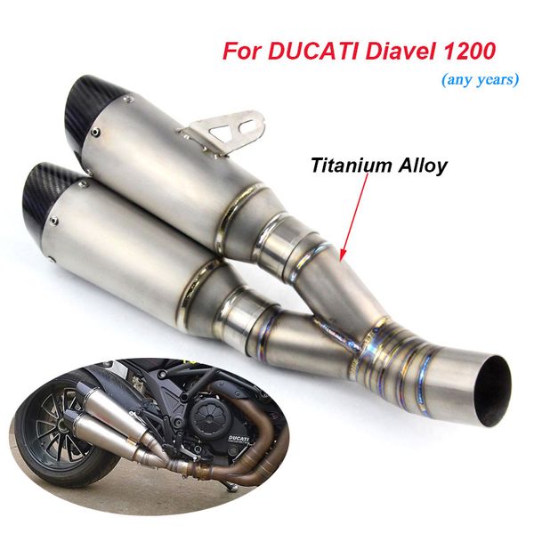 for diavel 1200 motorcycle titanium alloy full exhaust system lossless link exhaust muffler pipe
for diavel 1200 motorcycle titanium alloy full exhaust system lossless link exhaust muffler pipe