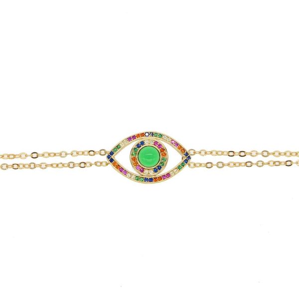 link, chain 2021 baguette cubic zirconia cz eye bracelet gold color luxury gorgeous women gift turquoises shiny chic evil jewelry, Black
link, chain 2021 baguette cubic zirconia cz eye bracelet gold color luxury gorgeous women gift turquoises shiny chic evil jewelry, Black