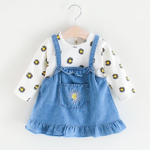 girl's dresses kids girls long sleeves fall clothes baby daisy printed pocket splicing ruffle overalls children party dress outfits, Red;yellow
girl's dresses kids girls long sleeves fall clothes baby daisy printed pocket splicing ruffle overalls children party dress outfits, Red;yellow
