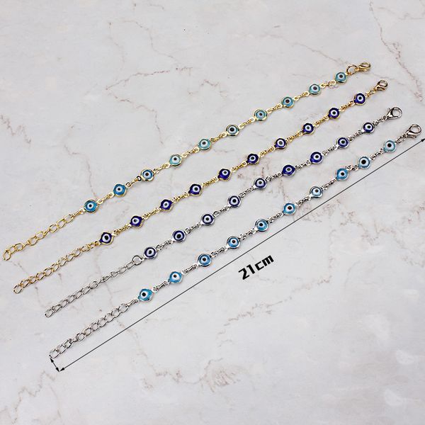 2020 gold chain blue/light blue evil eye lucky eye bead charms bracelet women bracelet, Black
2020 gold chain blue/light blue evil eye lucky eye bead charms bracelet women bracelet, Black