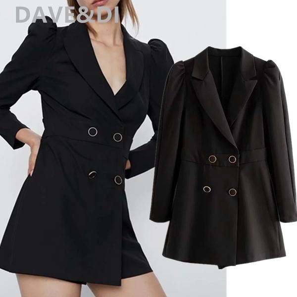 women's jumpsuits & rompers dave&di 2021 spring playsuits england office lady vintage doube breasted blazer playsuit women combinaison, Black;white
women's jumpsuits & rompers dave&di 2021 spring playsuits england office lady vintage doube breasted blazer playsuit women combinaison, Black;white