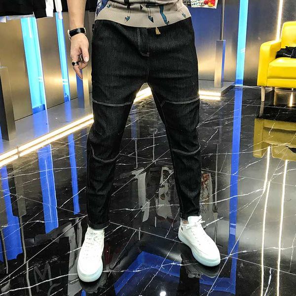 men's jeans 2021 autumn elastic versatile fashion pocket letter offset binding waist casual handsome personality trendy man, Blue
men's jeans 2021 autumn elastic versatile fashion pocket letter offset binding waist casual handsome personality trendy man, Blue