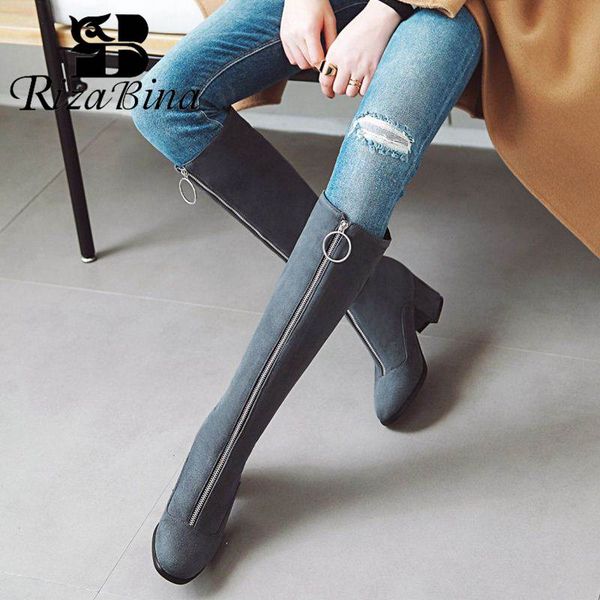 rizabina knee high boots women big size 34-45 fashion front zipper keep warm fur winter shoes women casual suede high heel boots, Black
rizabina knee high boots women big size 34-45 fashion front zipper keep warm fur winter shoes women casual suede high heel boots, Black