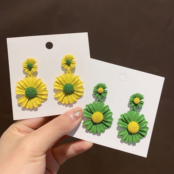 silver plated needles cute double flower drop earrings women korean style sunflower daisy floral earrings for sweety girls
silver plated needles cute double flower drop earrings women korean style sunflower daisy floral earrings for sweety girls