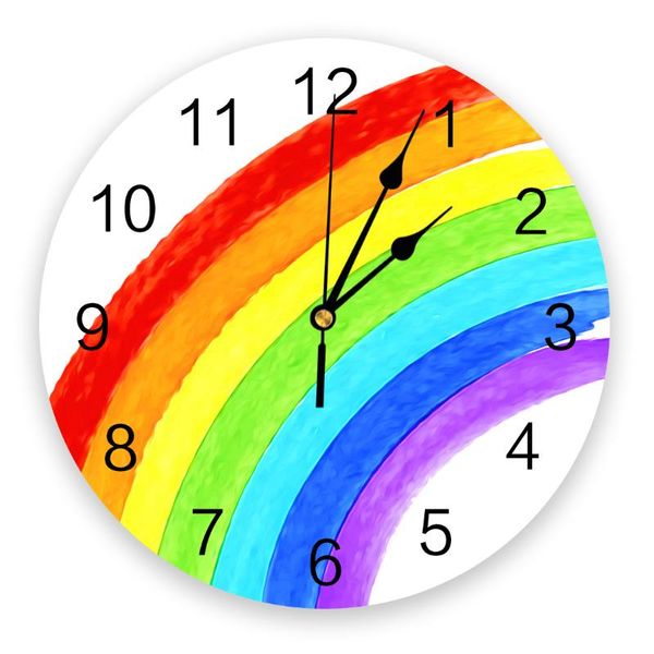 wall clocks modern clock rainbow gradient hand drawn pvc home decor bedroom silent oclock watch for living room
wall clocks modern clock rainbow gradient hand drawn pvc home decor bedroom silent oclock watch for living room