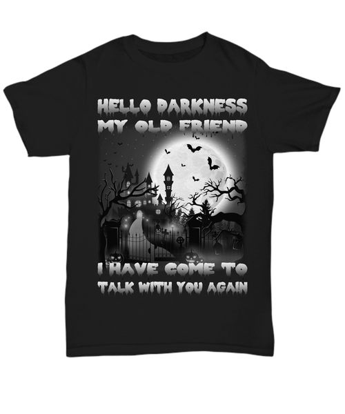 funny halloween t shirts cute tee gift costume hello darkness my old friend cool casual pride t shirt men fashion
funny halloween t shirts cute tee gift costume hello darkness my old friend cool casual pride t shirt men fashion