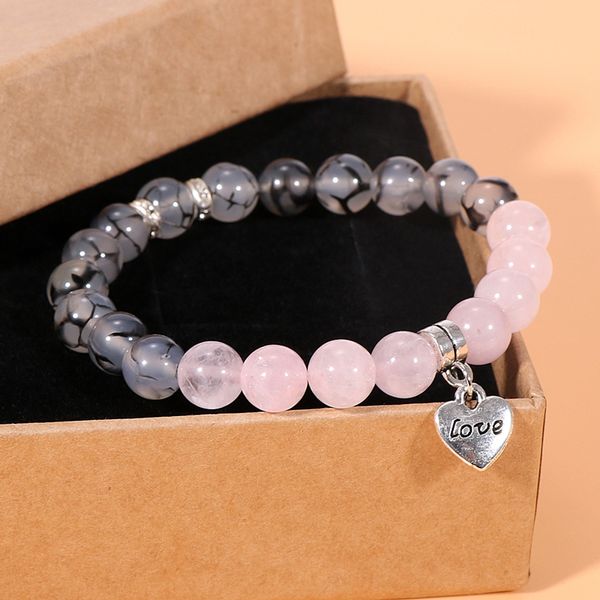 women pink quartz purple crystal dragon onyx beads bracelet love heart lucky clover charm bracelets natural stone jewelry gifts, Black
women pink quartz purple crystal dragon onyx beads bracelet love heart lucky clover charm bracelets natural stone jewelry gifts, Black