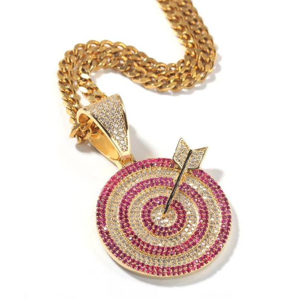 hip hop new micro inlaid zircon paved out target pendant sports trend necklace jewelry for unisex, Silver
hip hop new micro inlaid zircon paved out target pendant sports trend necklace jewelry for unisex, Silver