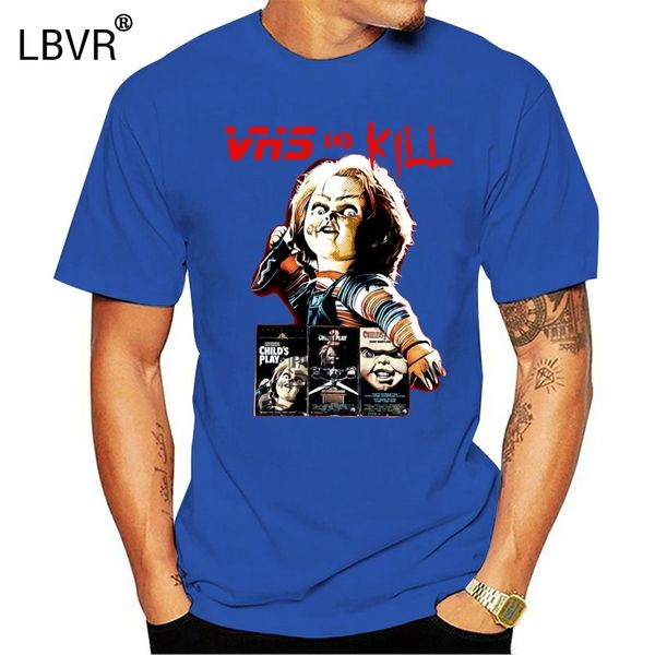 men tshirt vhs and kill chucky t shirt printed t-shirt tees top