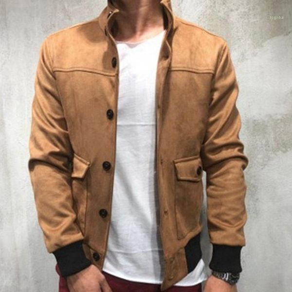 jackets slim fit mens outerwear with pocket casual lapel neck long sleeve men coats spring fall clothing single breasted mens, Black;brown
jackets slim fit mens outerwear with pocket casual lapel neck long sleeve men coats spring fall clothing single breasted mens, Black;brown