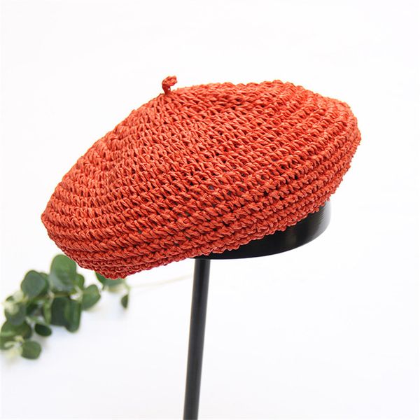 berets vintage straw woven beret french lady girl summer beanie hat artist cap handmade j55, Blue;gray
berets vintage straw woven beret french lady girl summer beanie hat artist cap handmade j55, Blue;gray