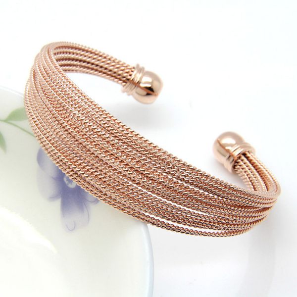 bangle fashion women multilayer cable bracelet twisted titanium steel color rose gold wires bracelets bangles jewelry, Black
bangle fashion women multilayer cable bracelet twisted titanium steel color rose gold wires bracelets bangles jewelry, Black