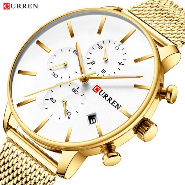 curren men watch quartz fashion men's watches steel waterproof sports wrist watch male clock relogio masculino, Slivery;brown
curren men watch quartz fashion men's watches steel waterproof sports wrist watch male clock relogio masculino, Slivery;brown