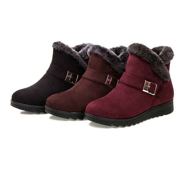 women's snow boots warm short fur plush winter ankle boots platform ladies suede cotton shoes women comfortable, Black
women's snow boots warm short fur plush winter ankle boots platform ladies suede cotton shoes women comfortable, Black