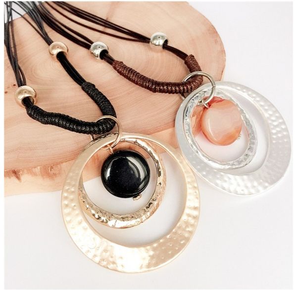 2020 new fashion long necklace jewelry natural stone geometry metal necklace collier femme kolye, Silver
2020 new fashion long necklace jewelry natural stone geometry metal necklace collier femme kolye, Silver