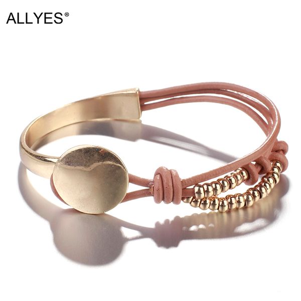 allyes bohemian vintage braided leather rope bracelet for women beads charm wrap bracelet multilayer female jewelry, Golden;silver
allyes bohemian vintage braided leather rope bracelet for women beads charm wrap bracelet multilayer female jewelry, Golden;silver
