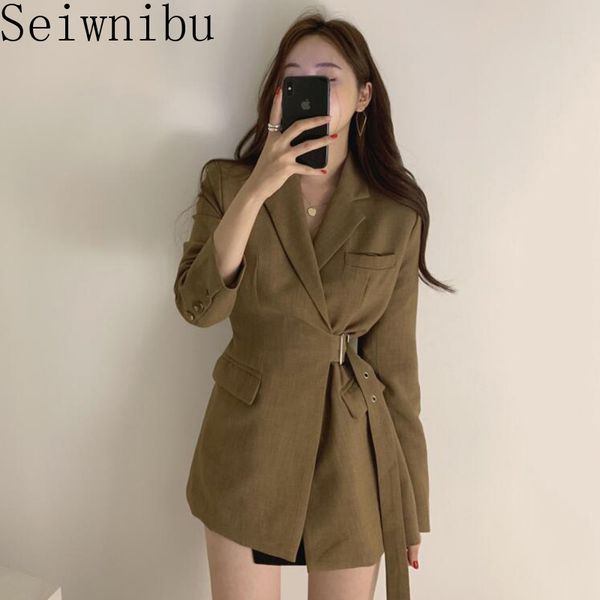 women's suits & blazers stylish sashes slim waist women blazer jackets vintage female suit coat office ladies feminino outerwear 2021, White;black
women's suits & blazers stylish sashes slim waist women blazer jackets vintage female suit coat office ladies feminino outerwear 2021, White;black