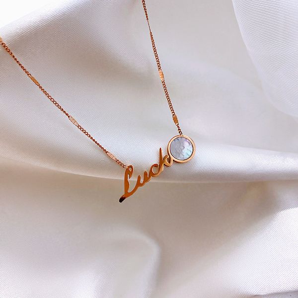 pendant necklaces european and american fashion shell stone english alphabet necklace woman simple titanium steel clavicle chain jewelry, Silver
pendant necklaces european and american fashion shell stone english alphabet necklace woman simple titanium steel clavicle chain jewelry, Silver