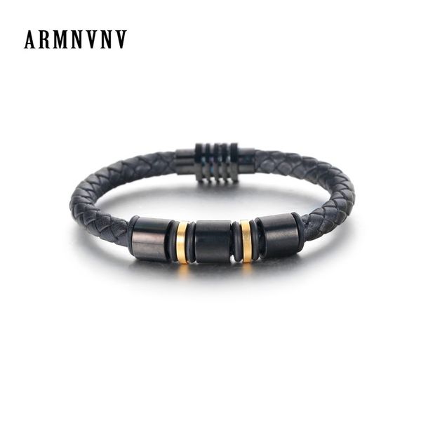 tennis armnvnv punk leather bracelets black gold stainless steel beads charm for men fashion jewelry christmas gifts, Golden;silver
tennis armnvnv punk leather bracelets black gold stainless steel beads charm for men fashion jewelry christmas gifts, Golden;silver