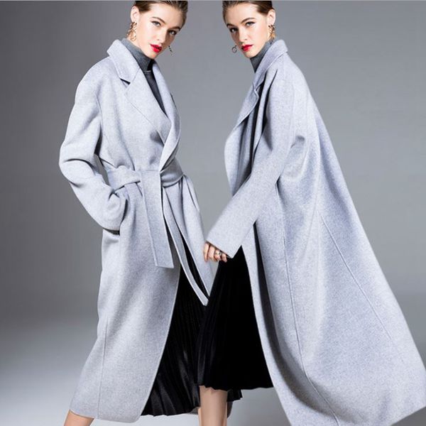 winter woolen new handmade female overcoat wool gray double face cashmere jacket women autumn ladies outerwear long medium coat, Black
winter woolen new handmade female overcoat wool gray double face cashmere jacket women autumn ladies outerwear long medium coat, Black
