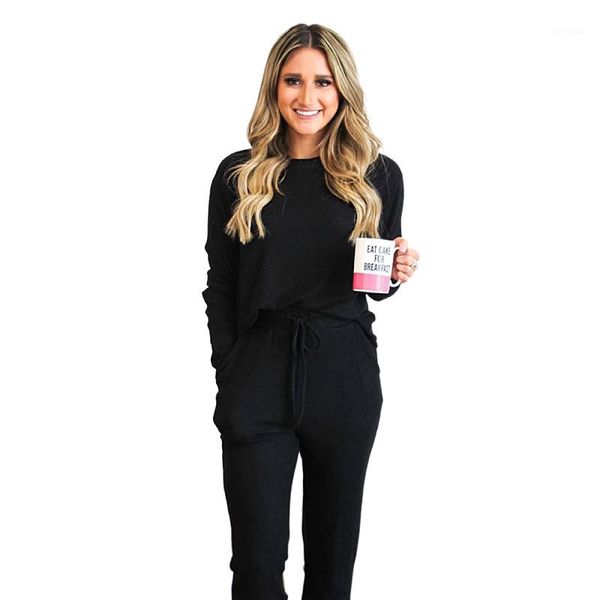 womens 2pcs spring autumn long sleeve o-neck loose fashionable women clothing 2 pieces casual home clothes, White
womens 2pcs spring autumn long sleeve o-neck loose fashionable women clothing 2 pieces casual home clothes, White