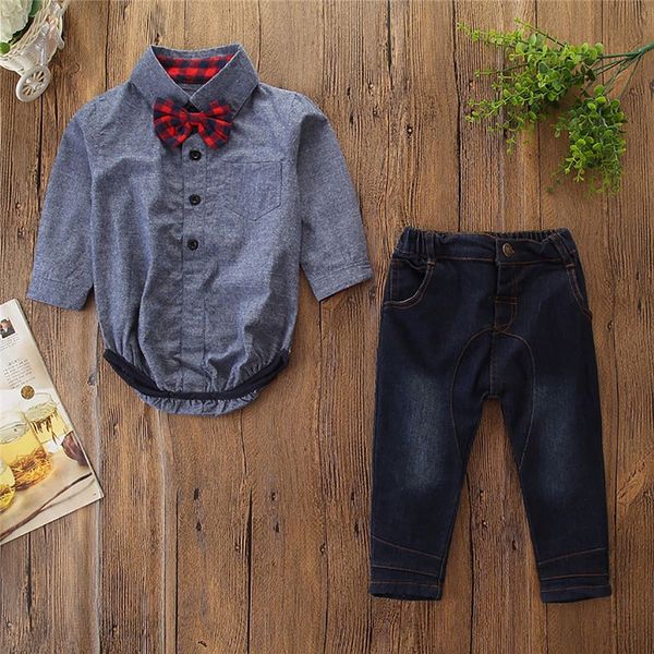 toddler baby boys romper gentleman clothes sets spring autumn long sleeve romper + denim pants 2pcs wedding party casual outfits, White
toddler baby boys romper gentleman clothes sets spring autumn long sleeve romper + denim pants 2pcs wedding party casual outfits, White